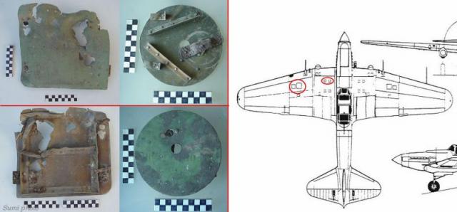 IL 2 M3 Sturmovik szovjet csatarepülőgép szerelőnyílás fedlapjai