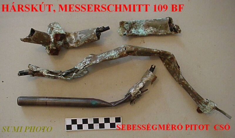 Hárskút, Messerschmitt 109 Bf Pitot cső