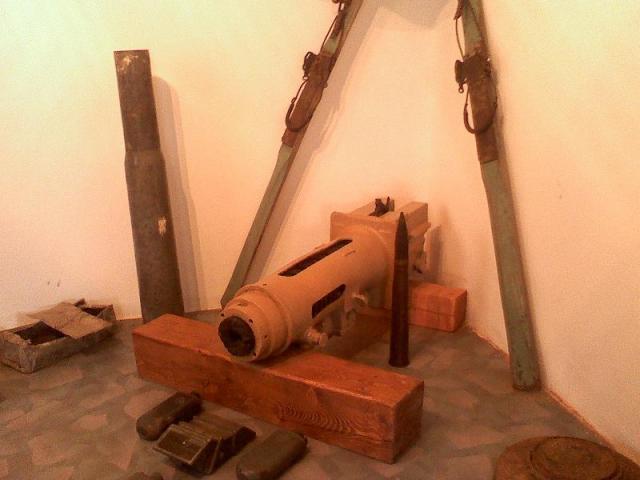 magyar 40 mm-es Bofors ágyú restaurálás után