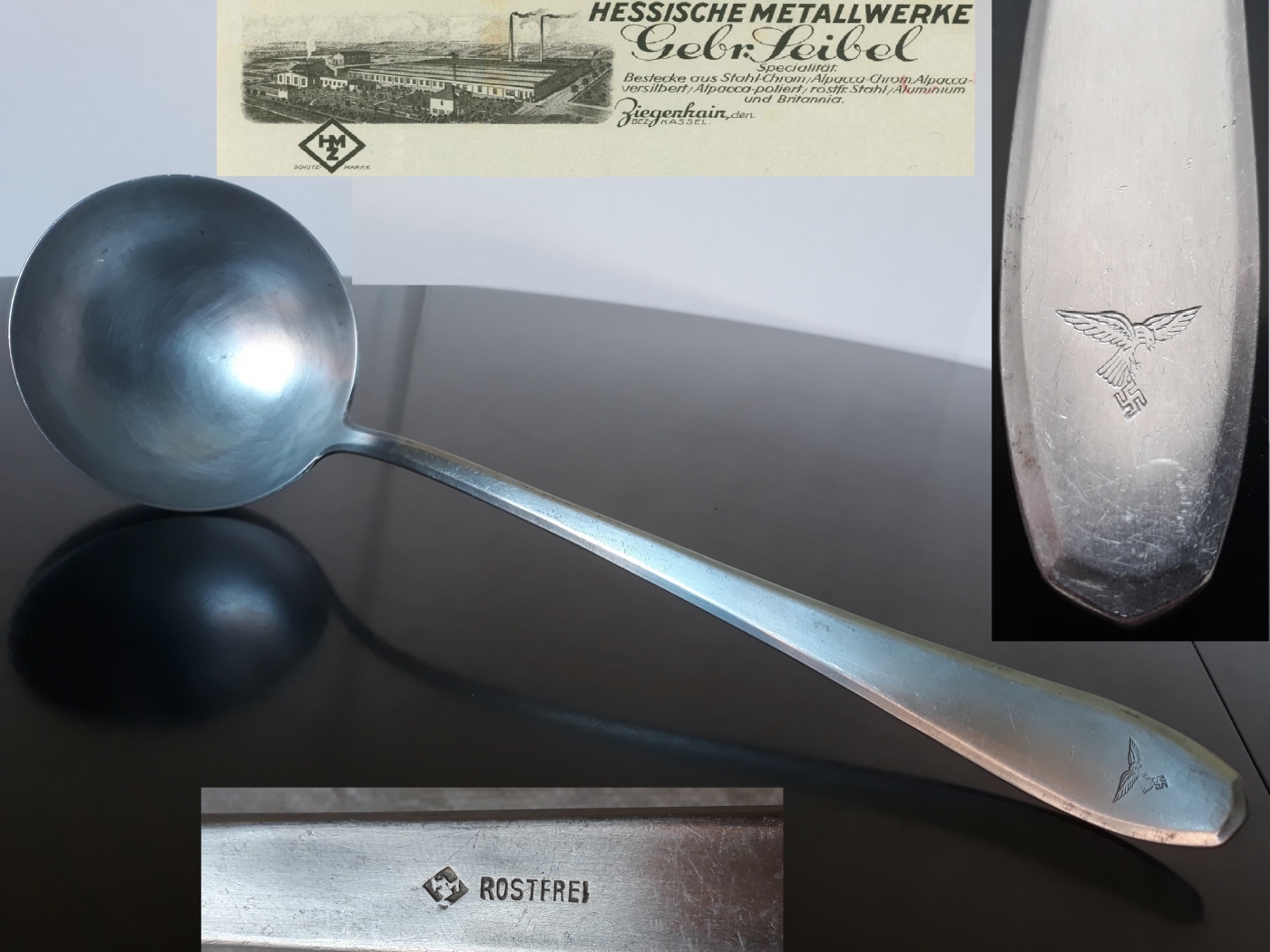 Luftwaffe emblémás merőkanál - kacatosból Luftwaffe emblémás merőkanál - kacatosból