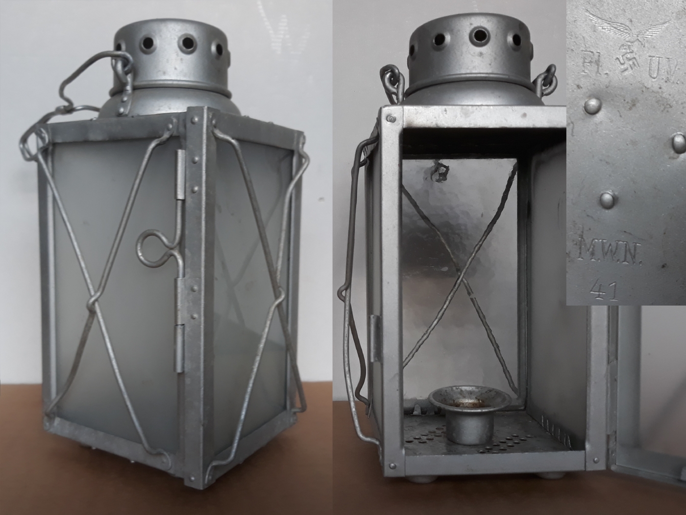 Német alumínium bunkerlámpa 1941-ből Német alumínium bunkerlámpa 1941-ből