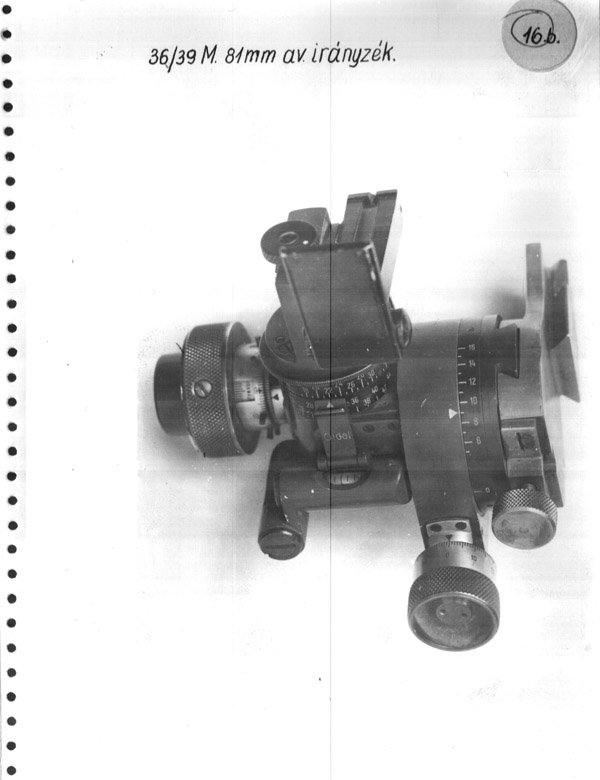 36/39 M 81 milliméteres aknavető irányzék