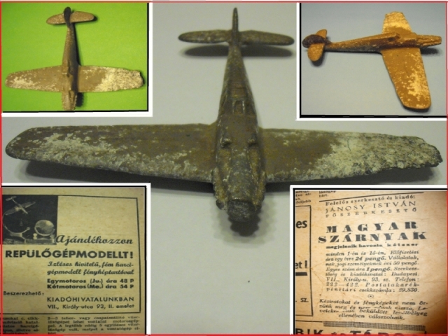 II. világháborús repülőgép modell roncs a MÉH telepről